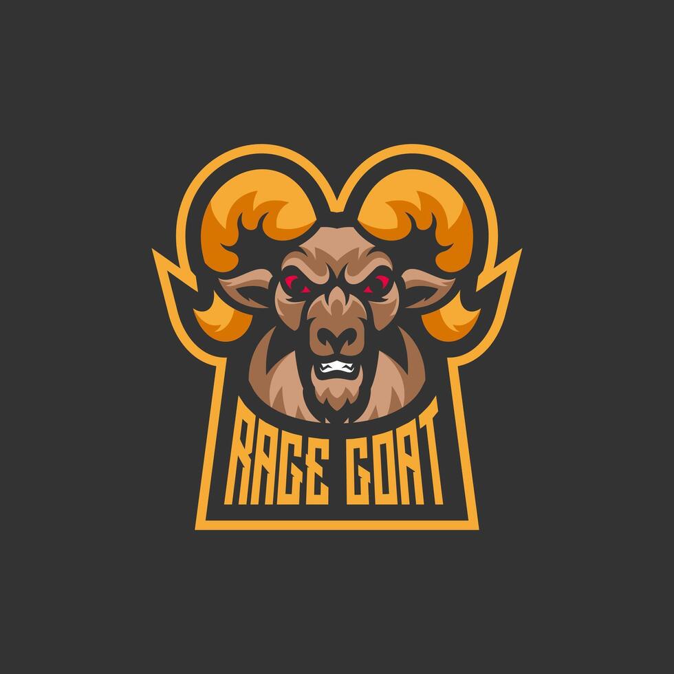 Rage Goat Mascot Logo for Esports Team vector