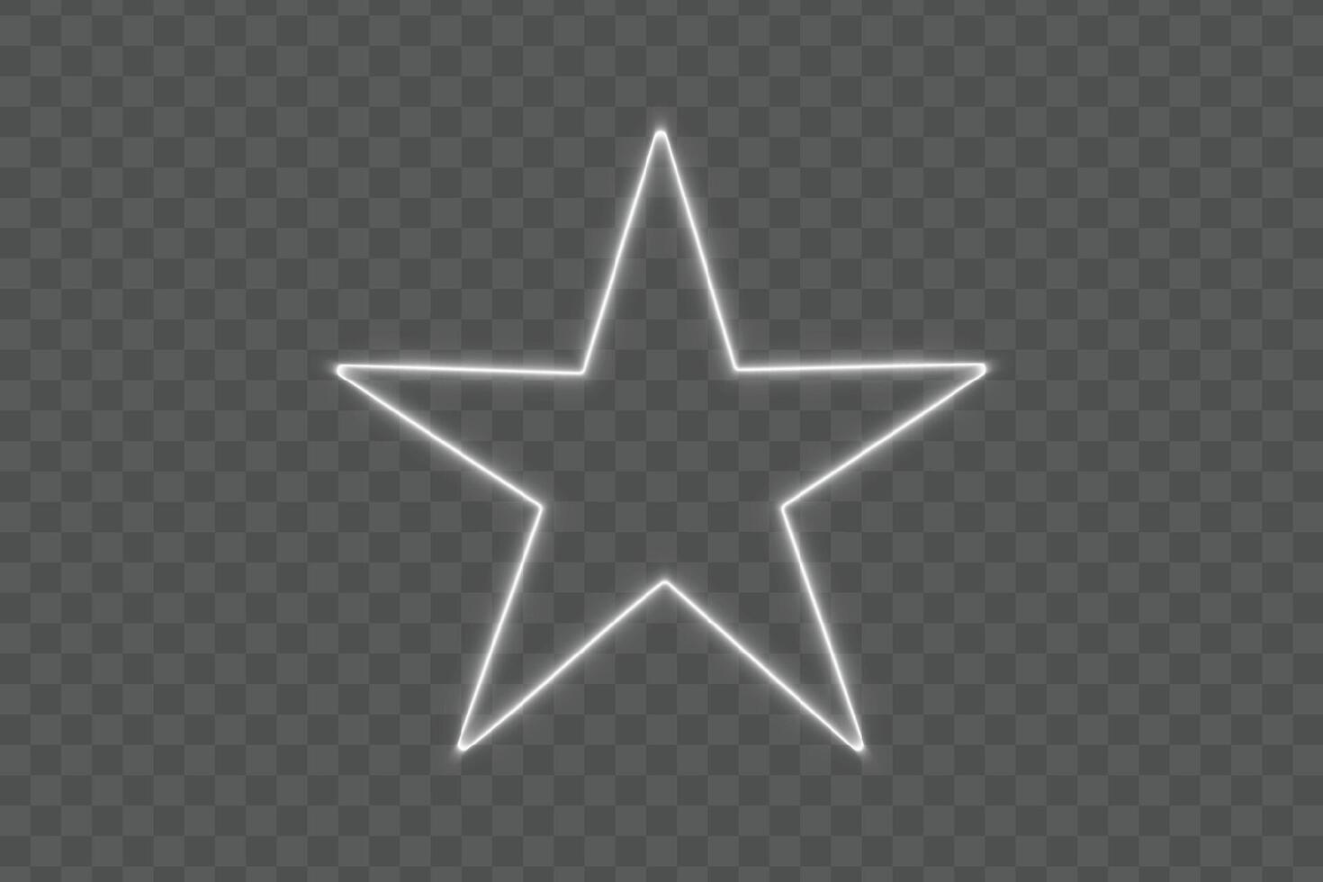 Bright white neon glowing star frame border with empty space and triangular light effect background for modern design banner template poster or abstract decoration vector