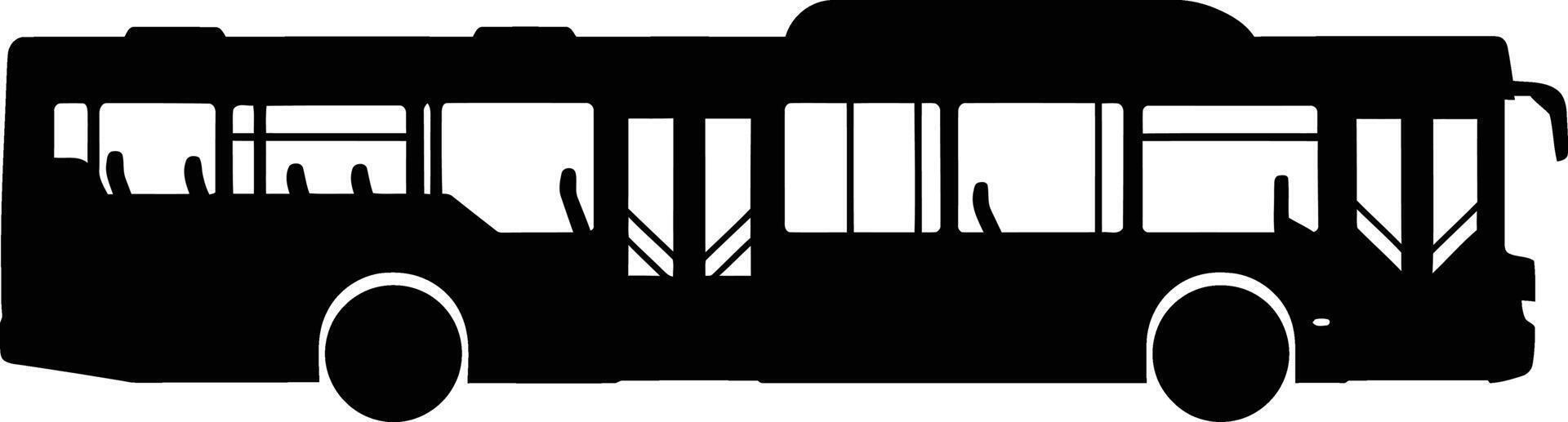 Black City Bus Silhouette vector
