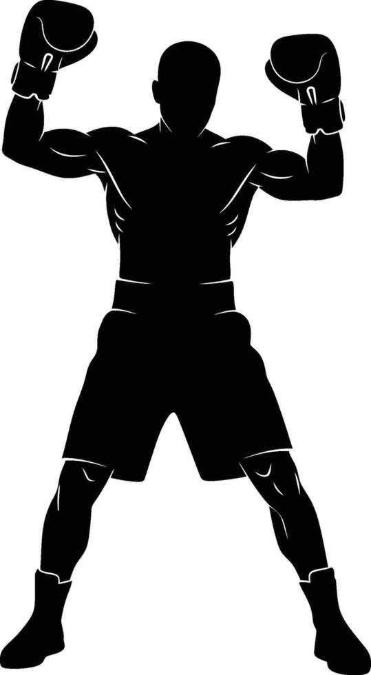 Boxer Silhouette - Fighting Sport Icon vector