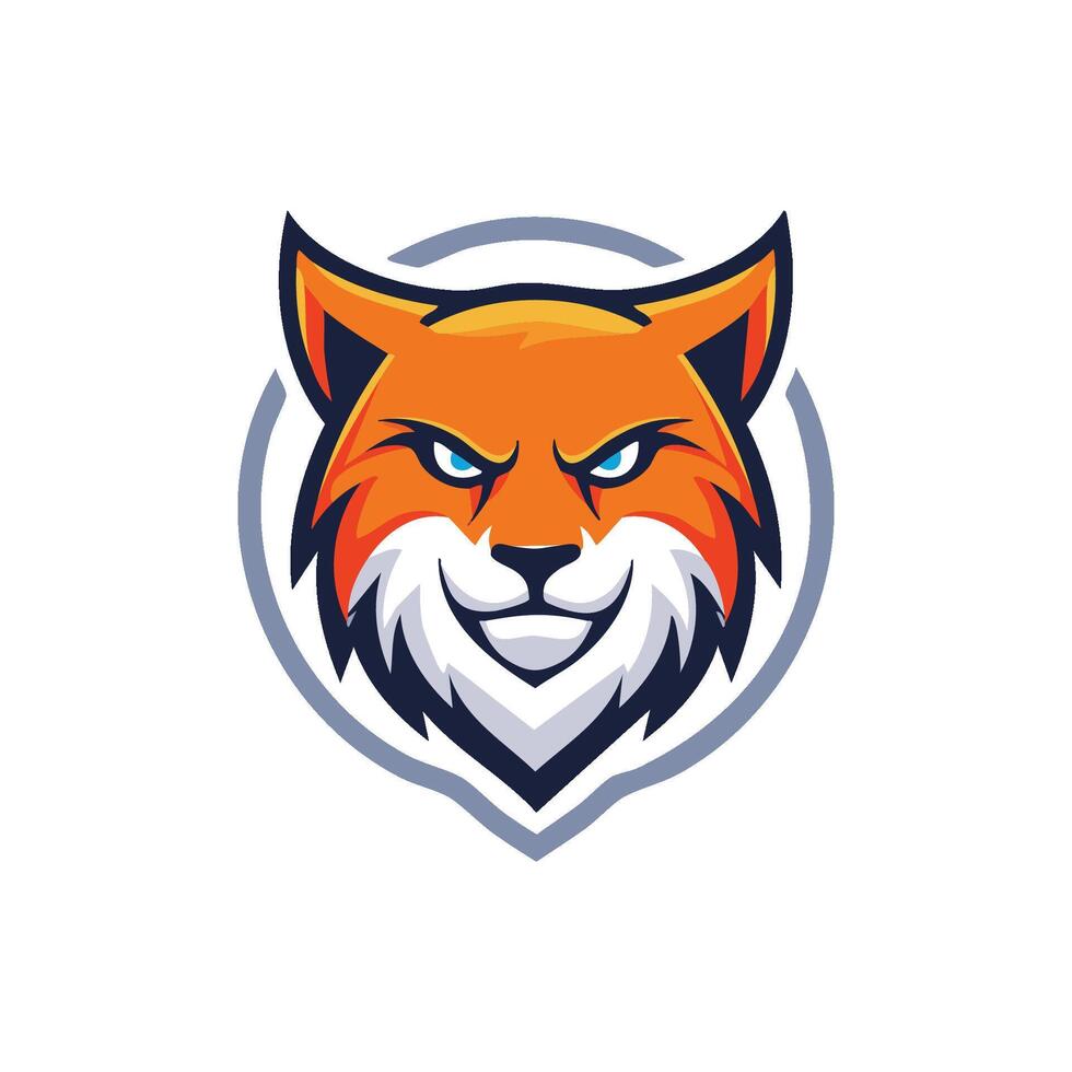 An orange fox head with a big mouth vector