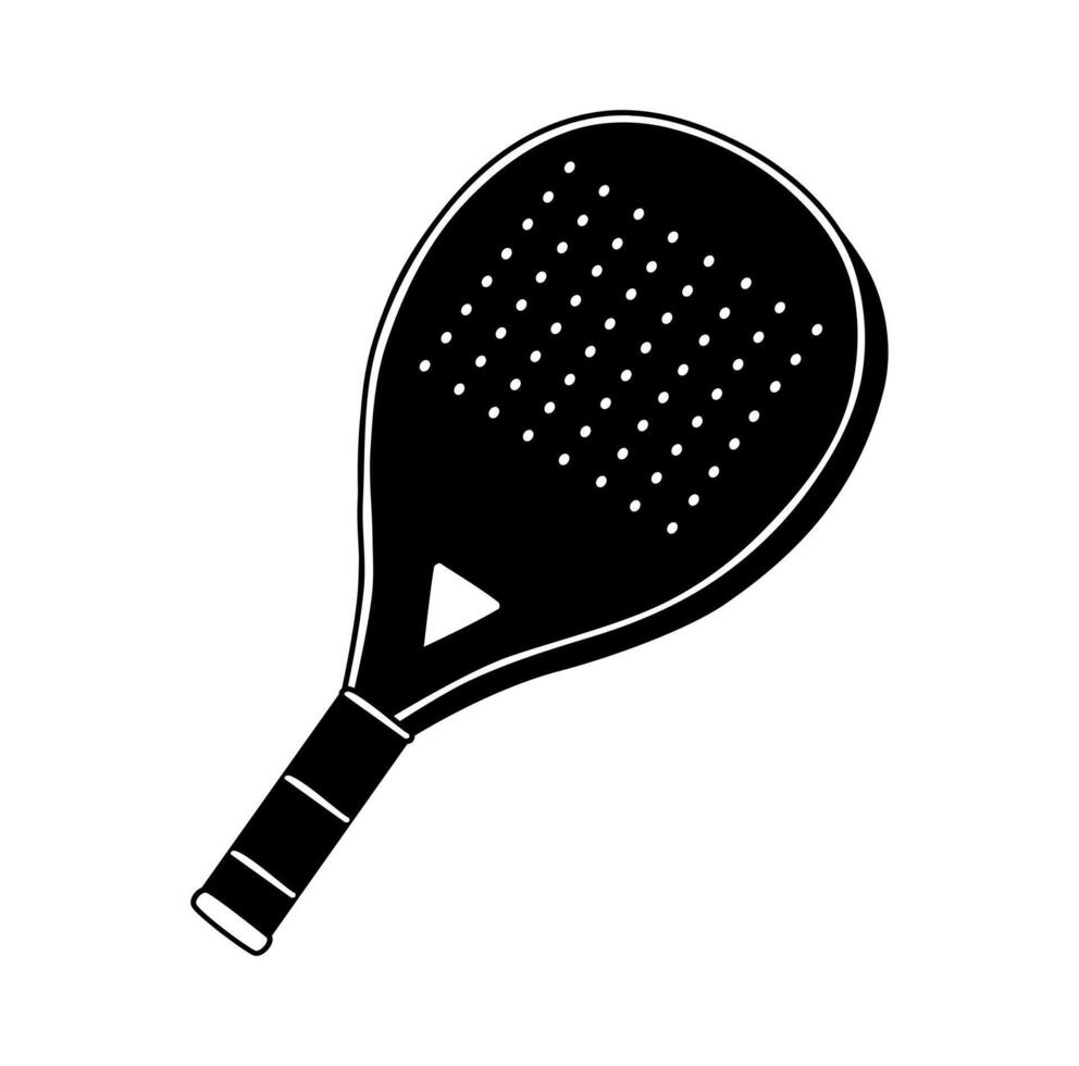 Cartoon Black Silhouette Iron Racket Simple Design Icon Digital vector
