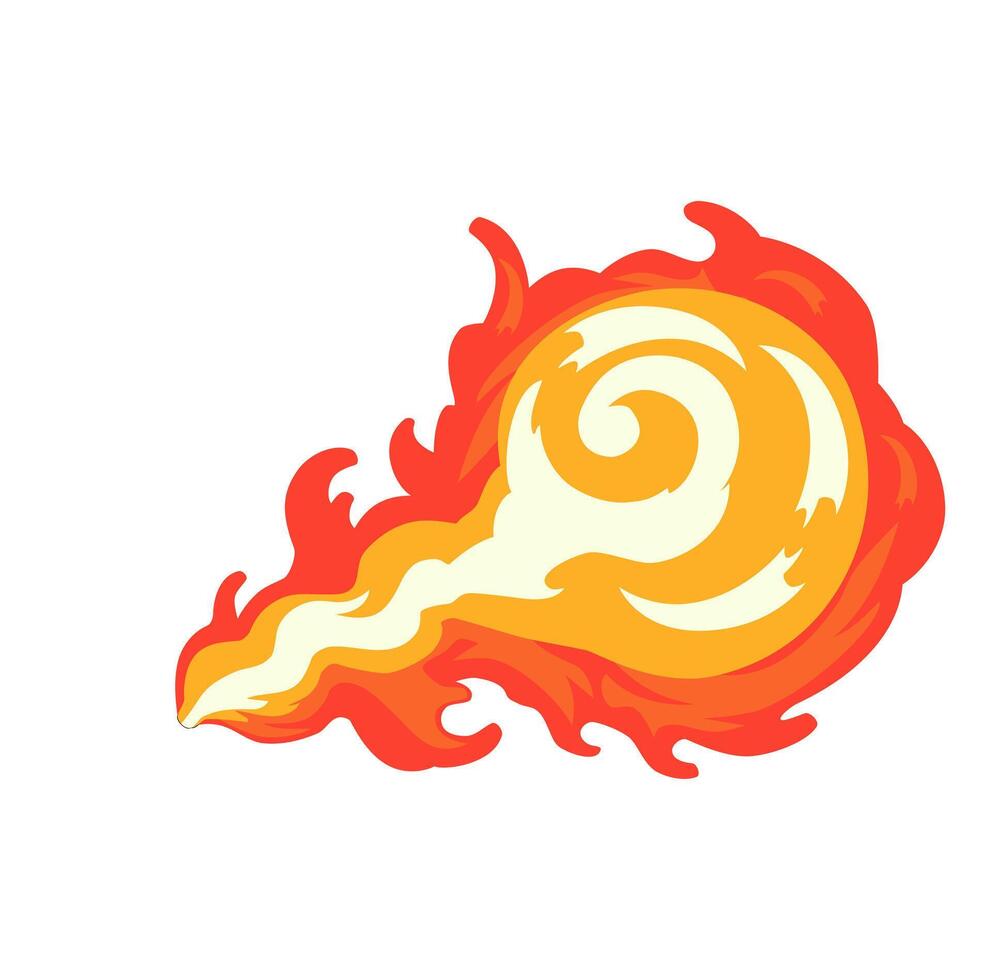 Cartoon Blown Fire Simple Design Icon Digital vector