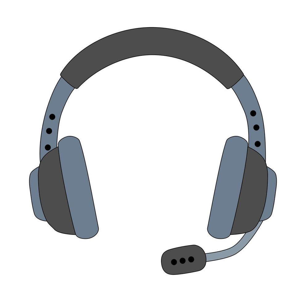 Cartoon Headphone Simple Design Icon Digital vector