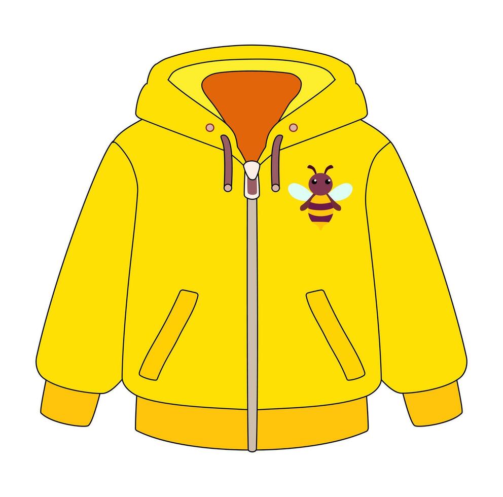 Cartoon Yellow Jacket Simple Design Icon Digital vector