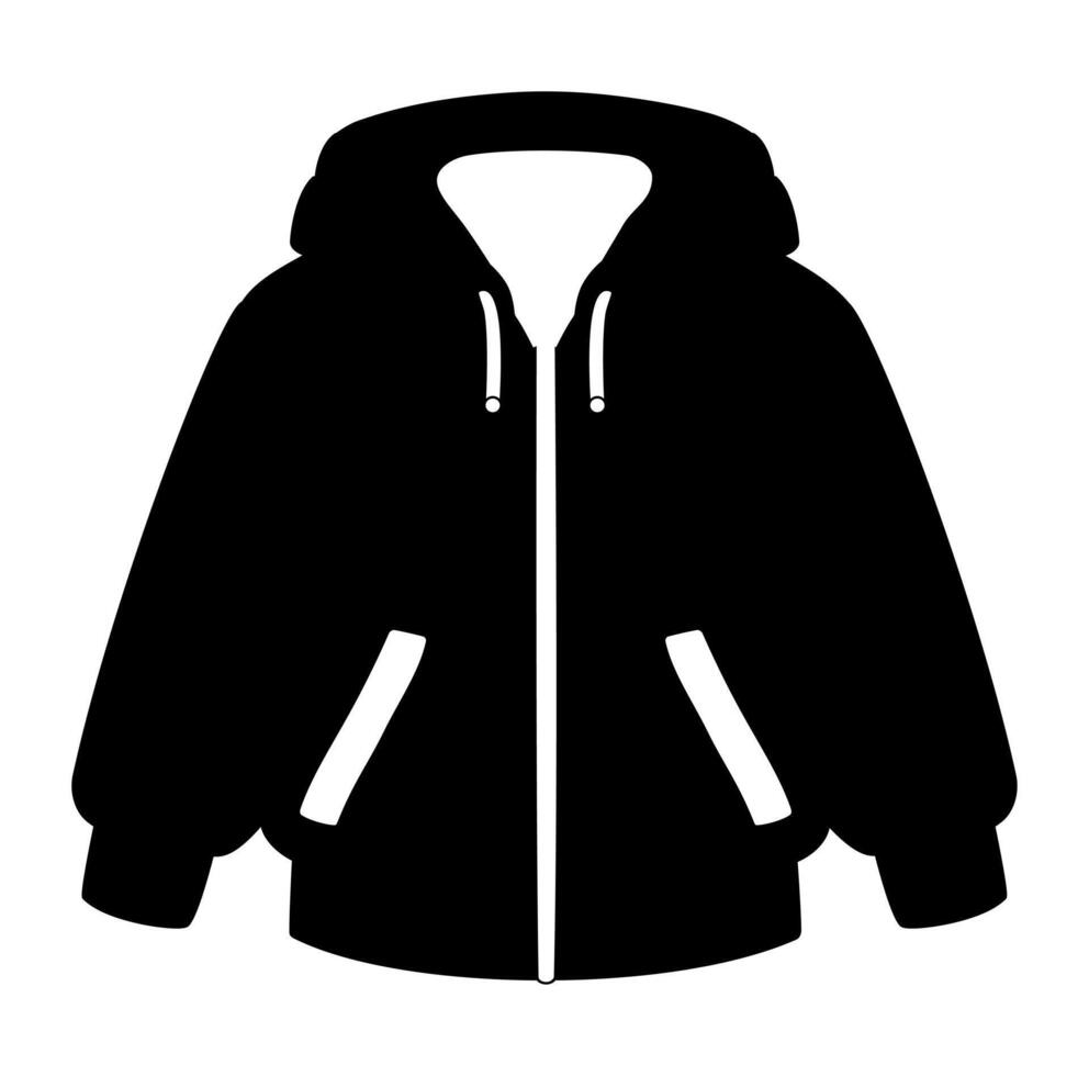 Cartoon Black Jacket Simple Design Icon Digital vector