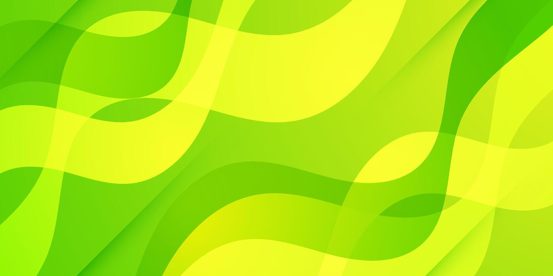 Abstract colorful green wave fluid background. Trendy overlap wave pattern design. vector