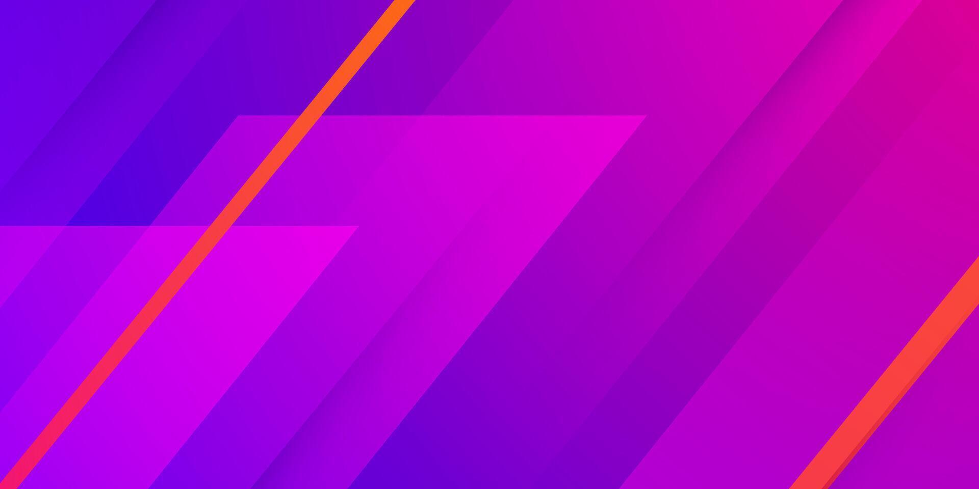 Abstract overlap papercut purple background with orange line and shadow pattern design. Simple and trendy colorful banner background. vector