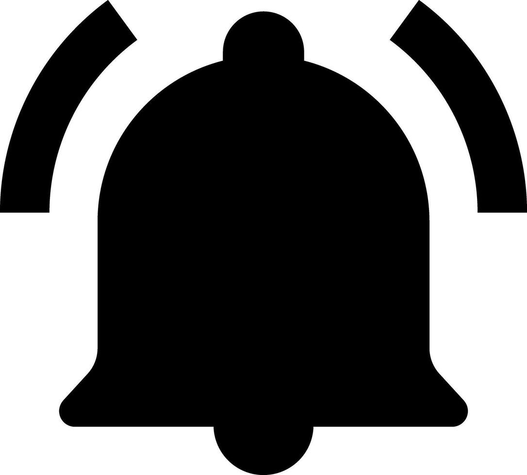 Notifications active bell icon symbol vector