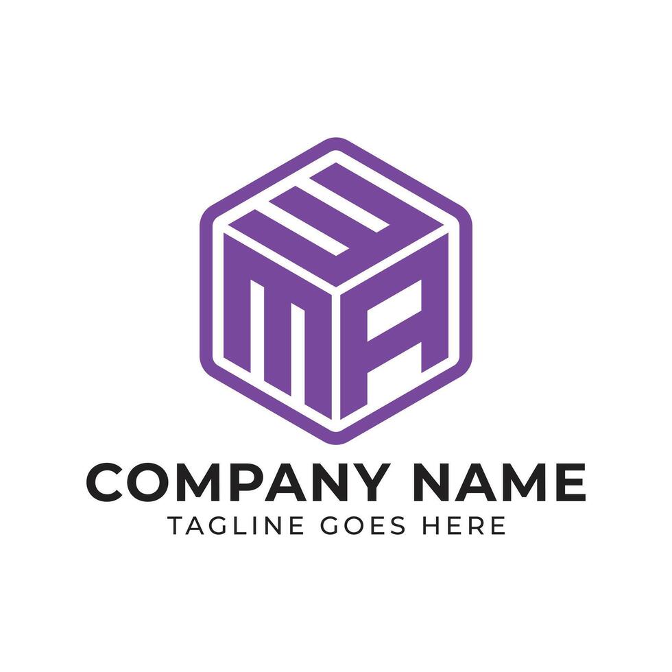 Stylish Monogram Logo Design Featuring the Letters W, M, and A Encased in a Rounded Hexagon, Suitable for Various Businesses vector