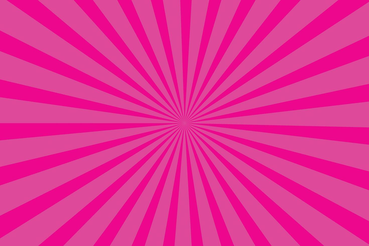 Bright Pink Sunburst Background with Radiating Lines vector