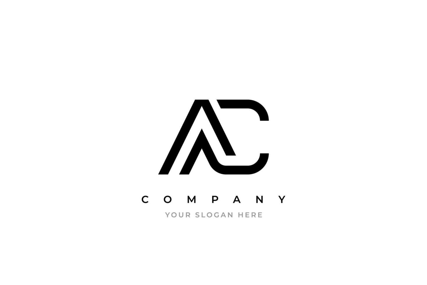 Initial AC Lettermark Logo Design vector
