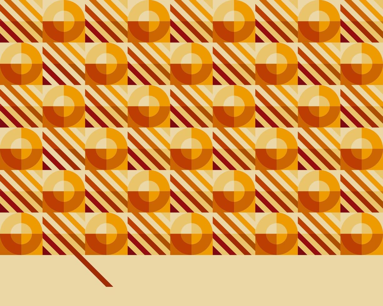 Geometric pattern with warm colors. vector