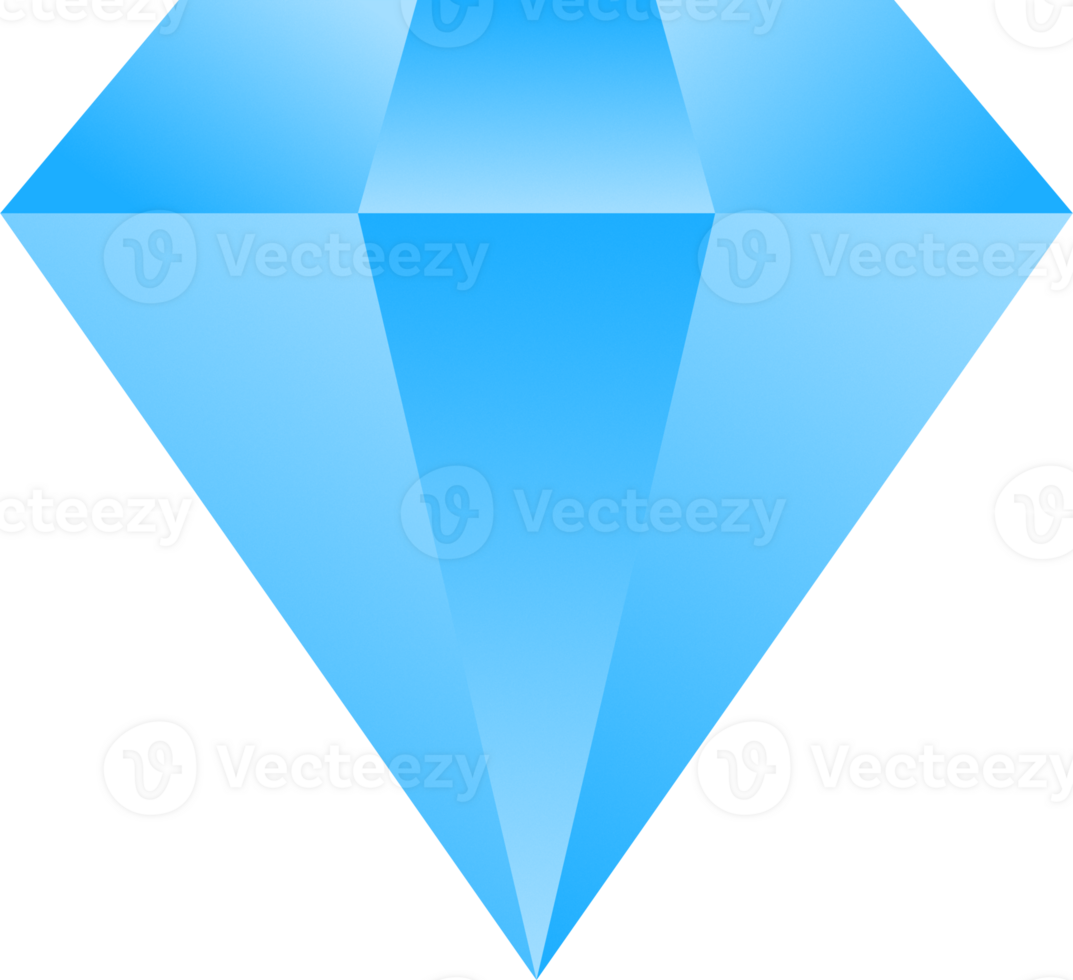 blue shining diamond gemstone illustration png