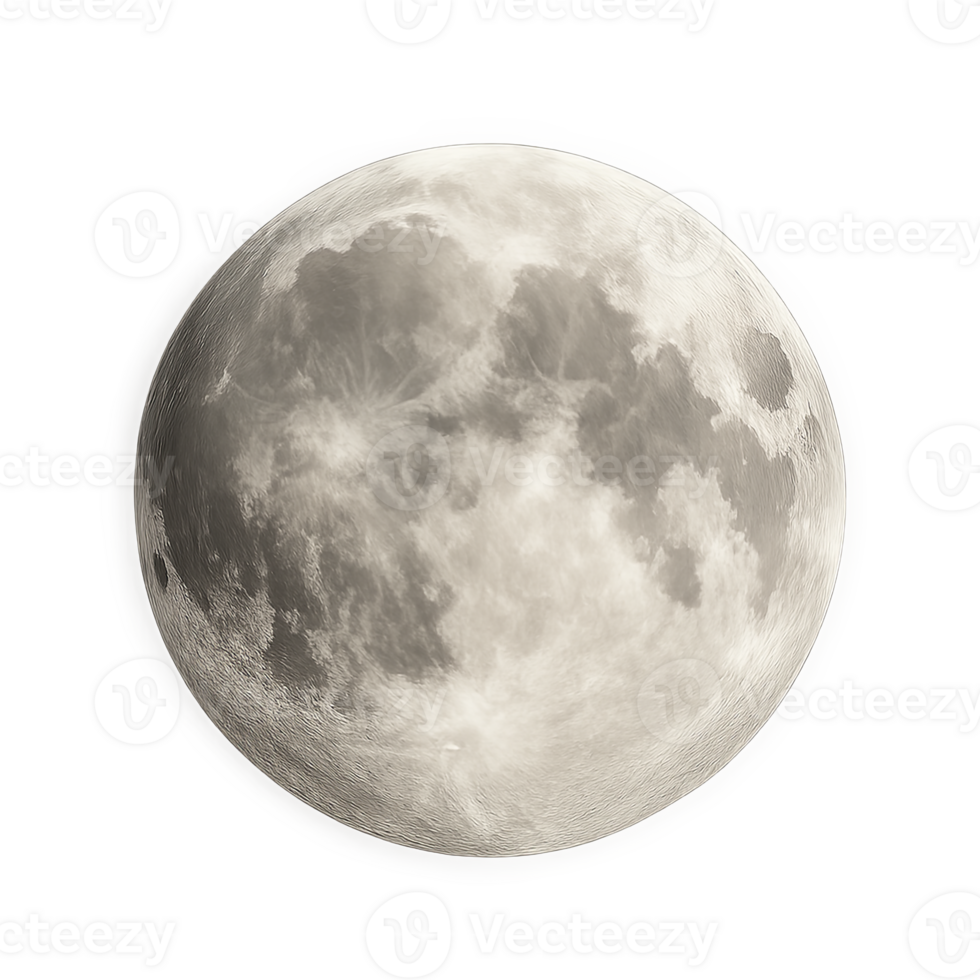 Moon image isolated on transparent background for mid autumn festival png
