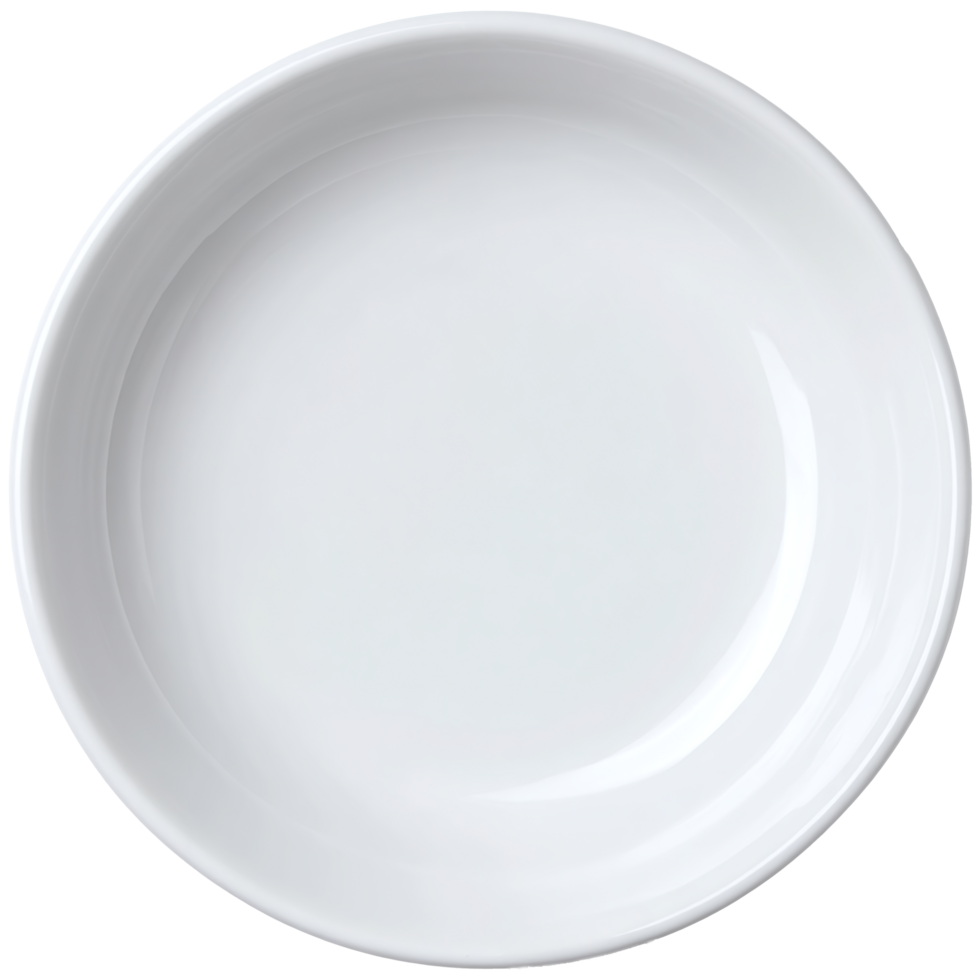 white plate on a transparent background png