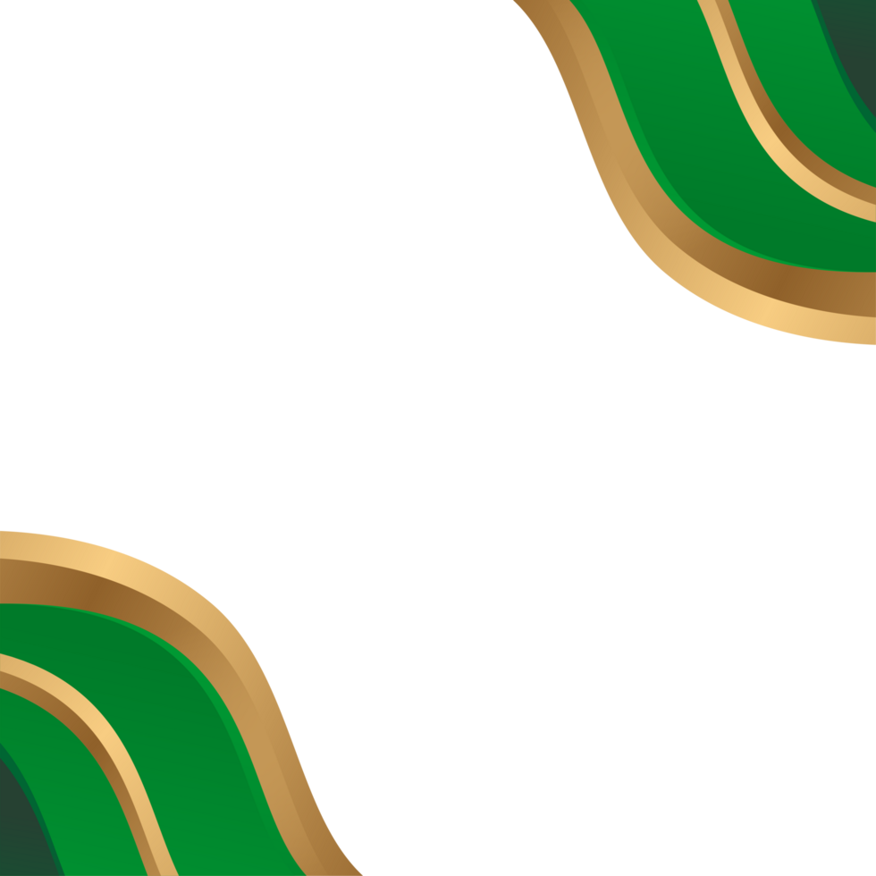 Smooth flowing border with gold accent for classy social post designs png