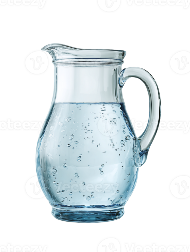 Clear Glass Pitcher of Sparkling Water png