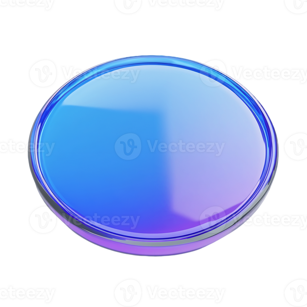 Glossy Abstract Circle with Blue Purple Gradient png