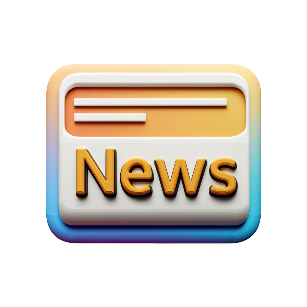 News icon with a colorful background png