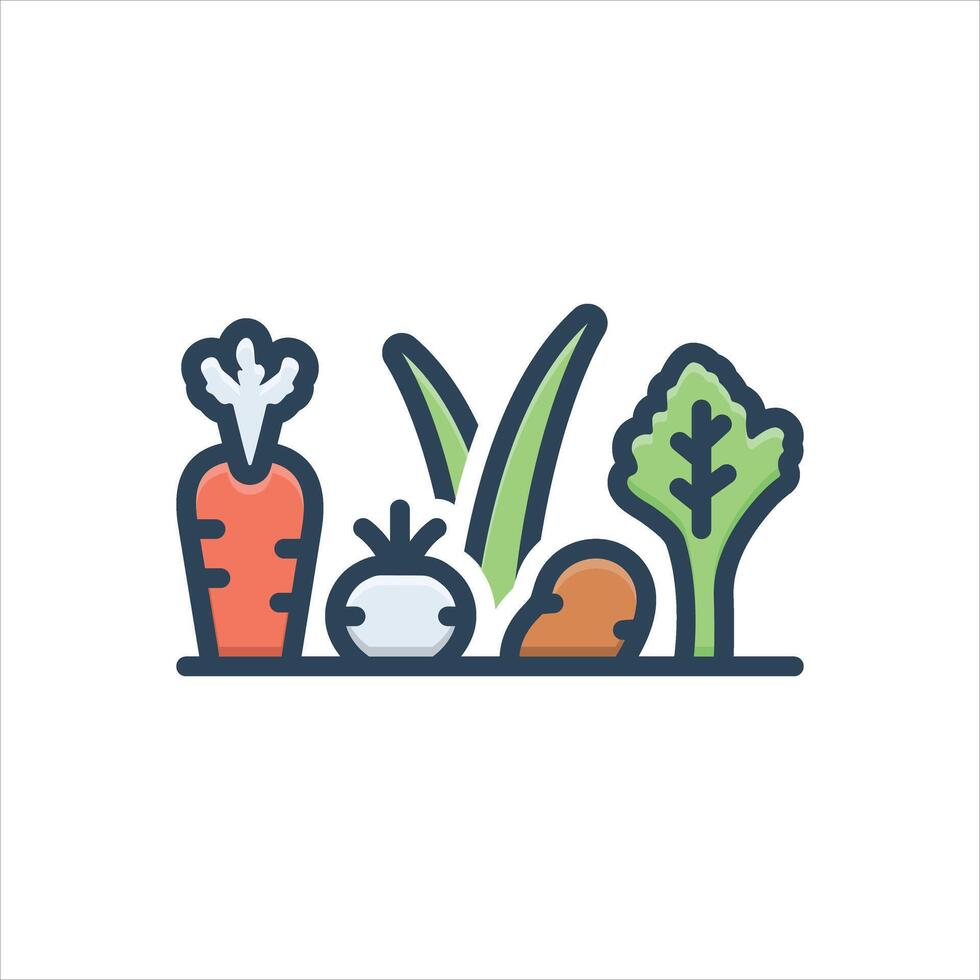 Color icon vegetable-garden vector
