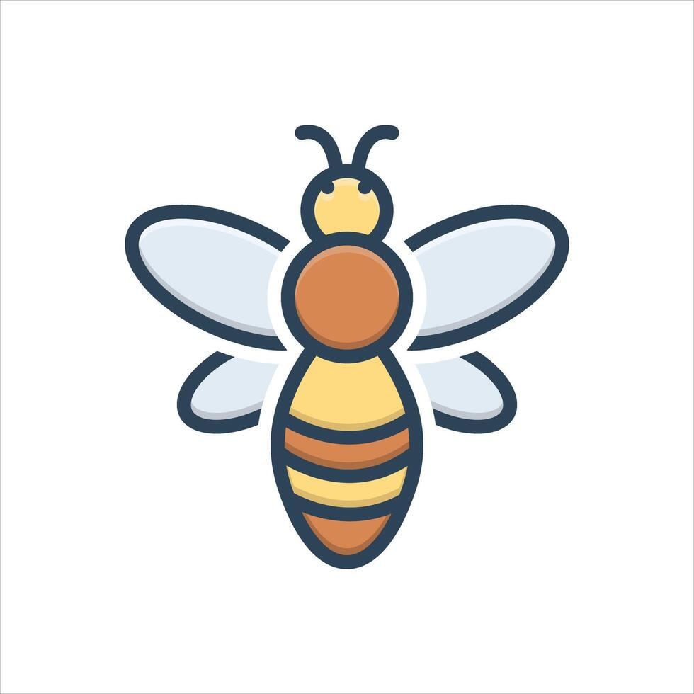 Color icon bee vector