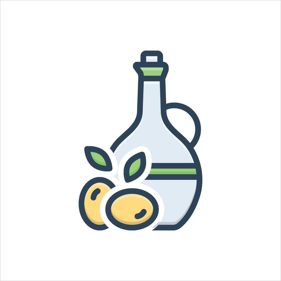 Color icon olive-oil vector