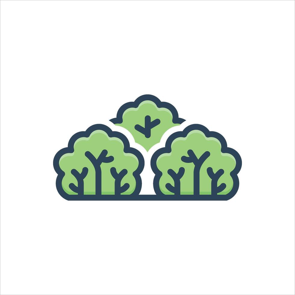 Color icon shrub vector