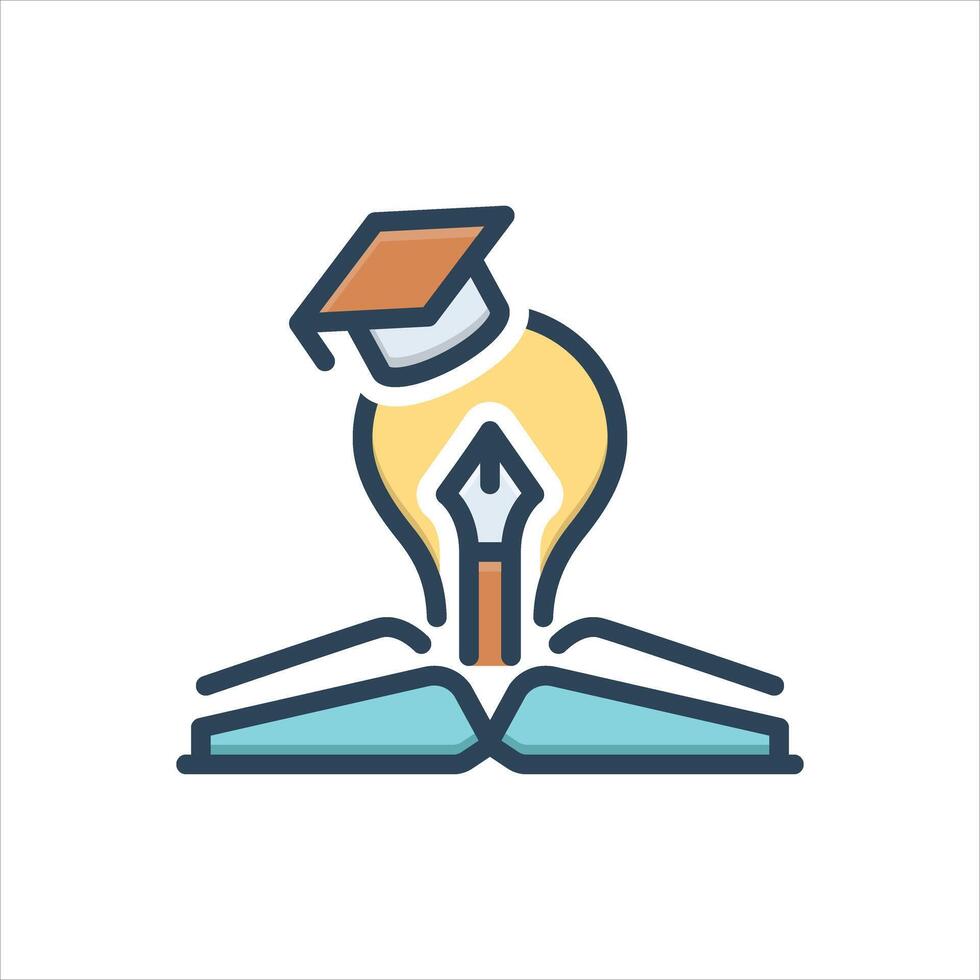 Color icon education vector