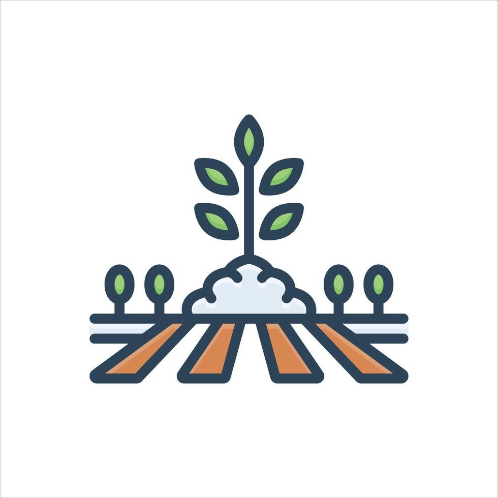 Color icon cultivate vector