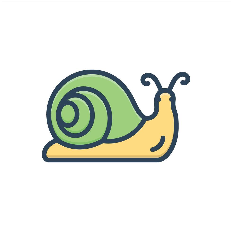 Color icon snail vector