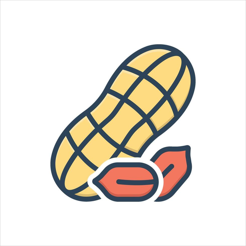 Color icon peanuts vector