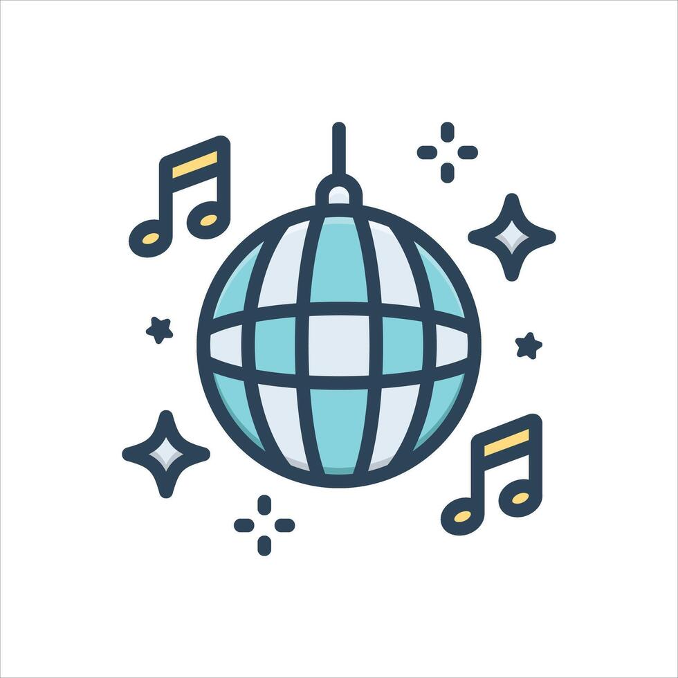 Color icon disco-lights vector