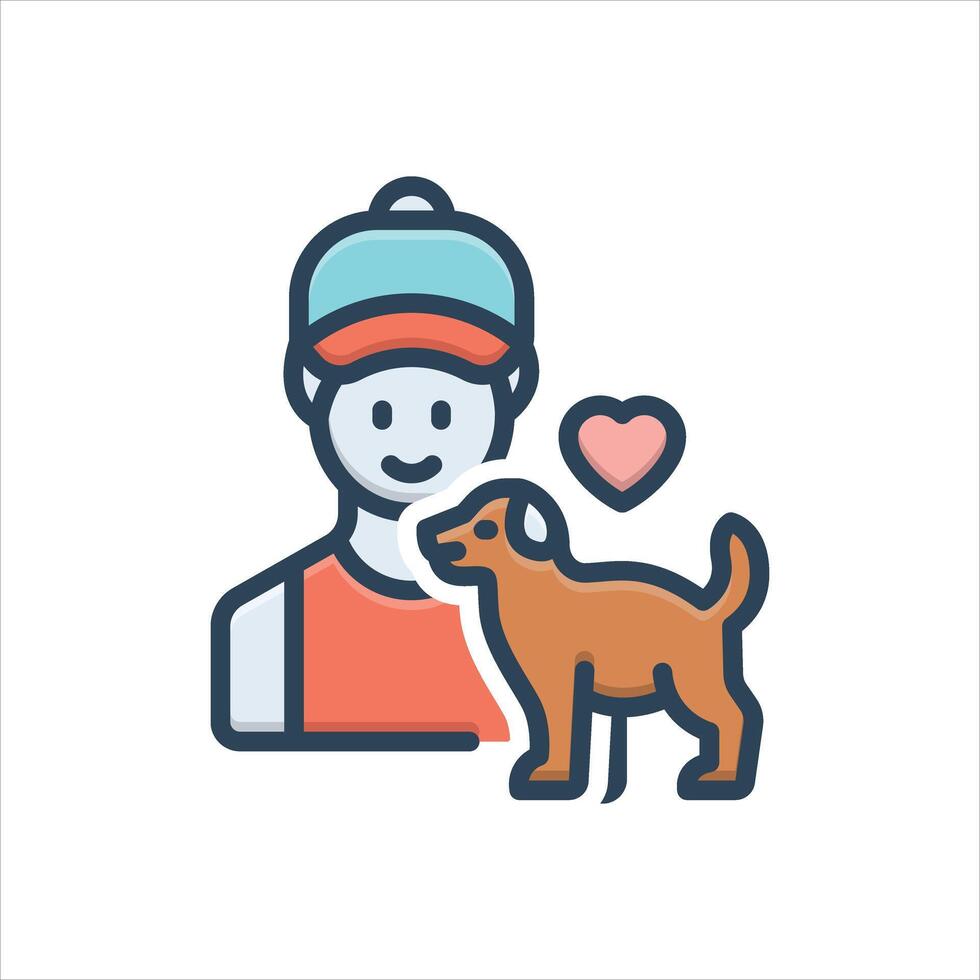 Color icon veterinarian vector