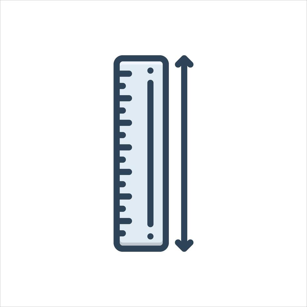 Color icon ruler vector