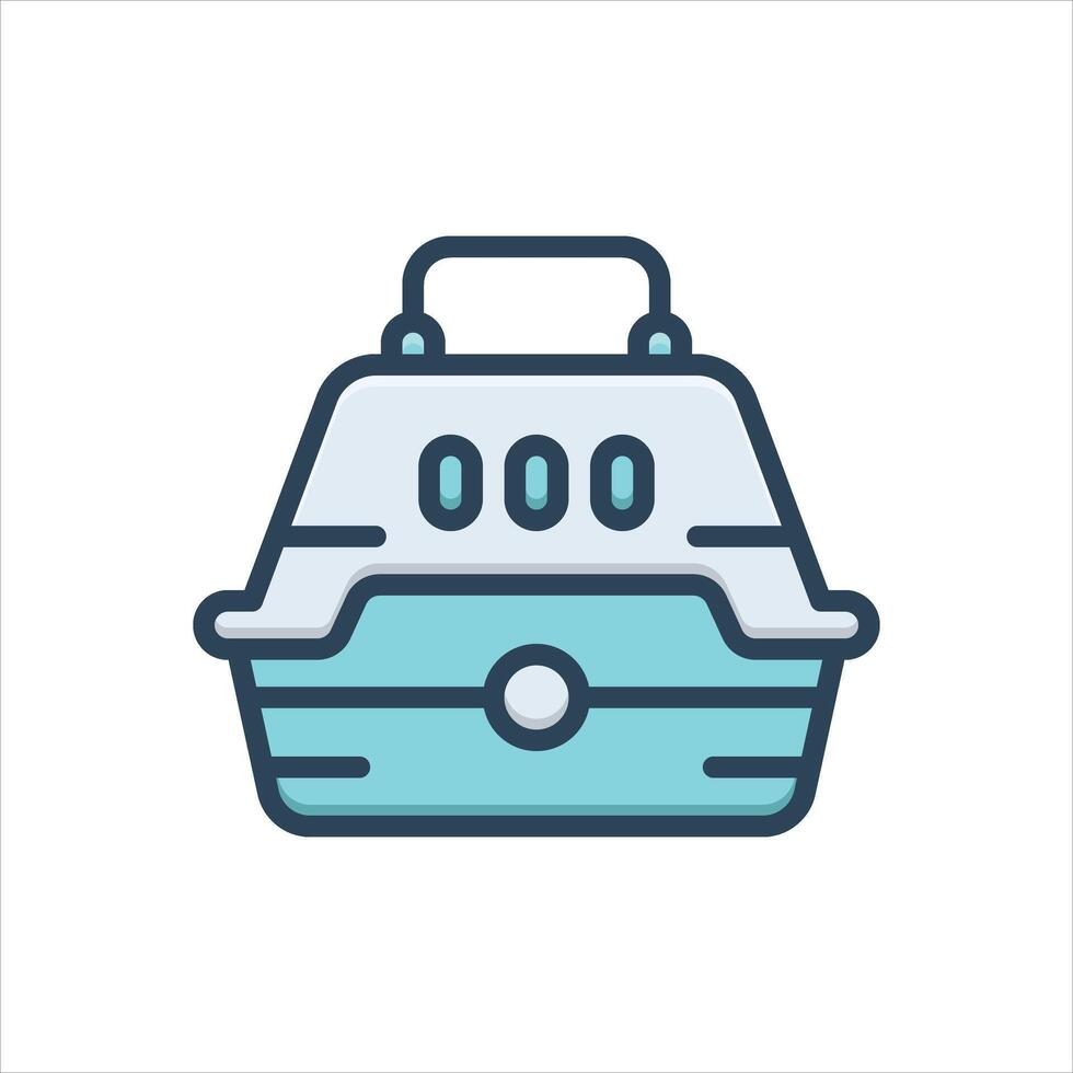Color icon pet-carrier vector