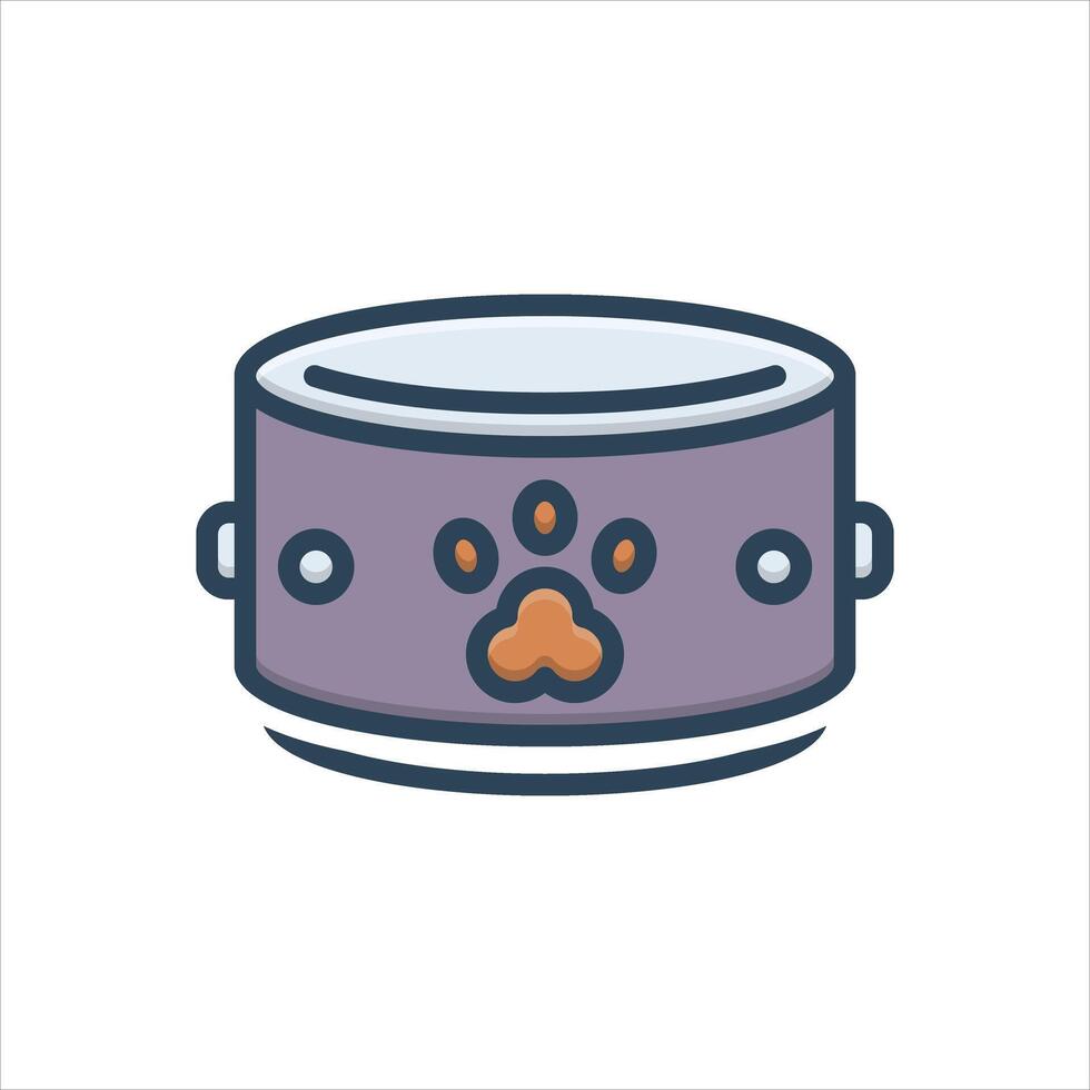 Color icon pet-bowl vector