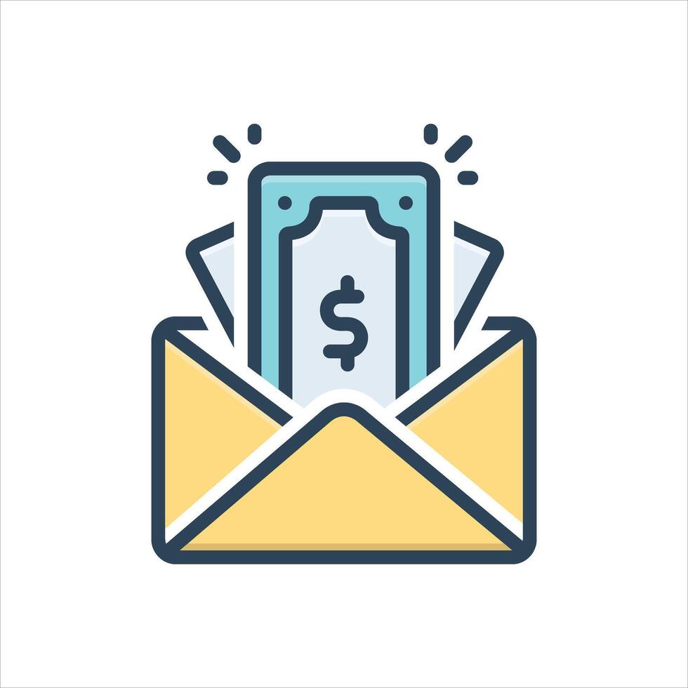Color icon salary vector