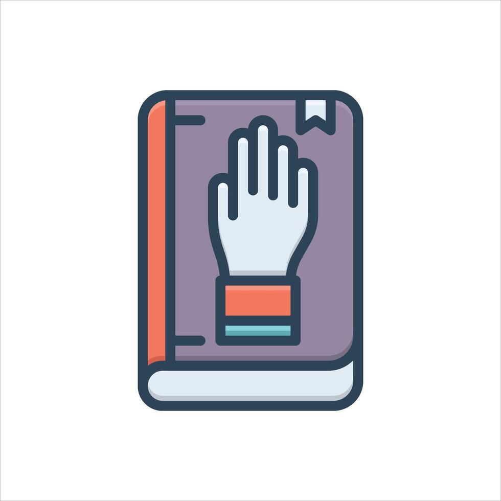 Color icon pledge vector