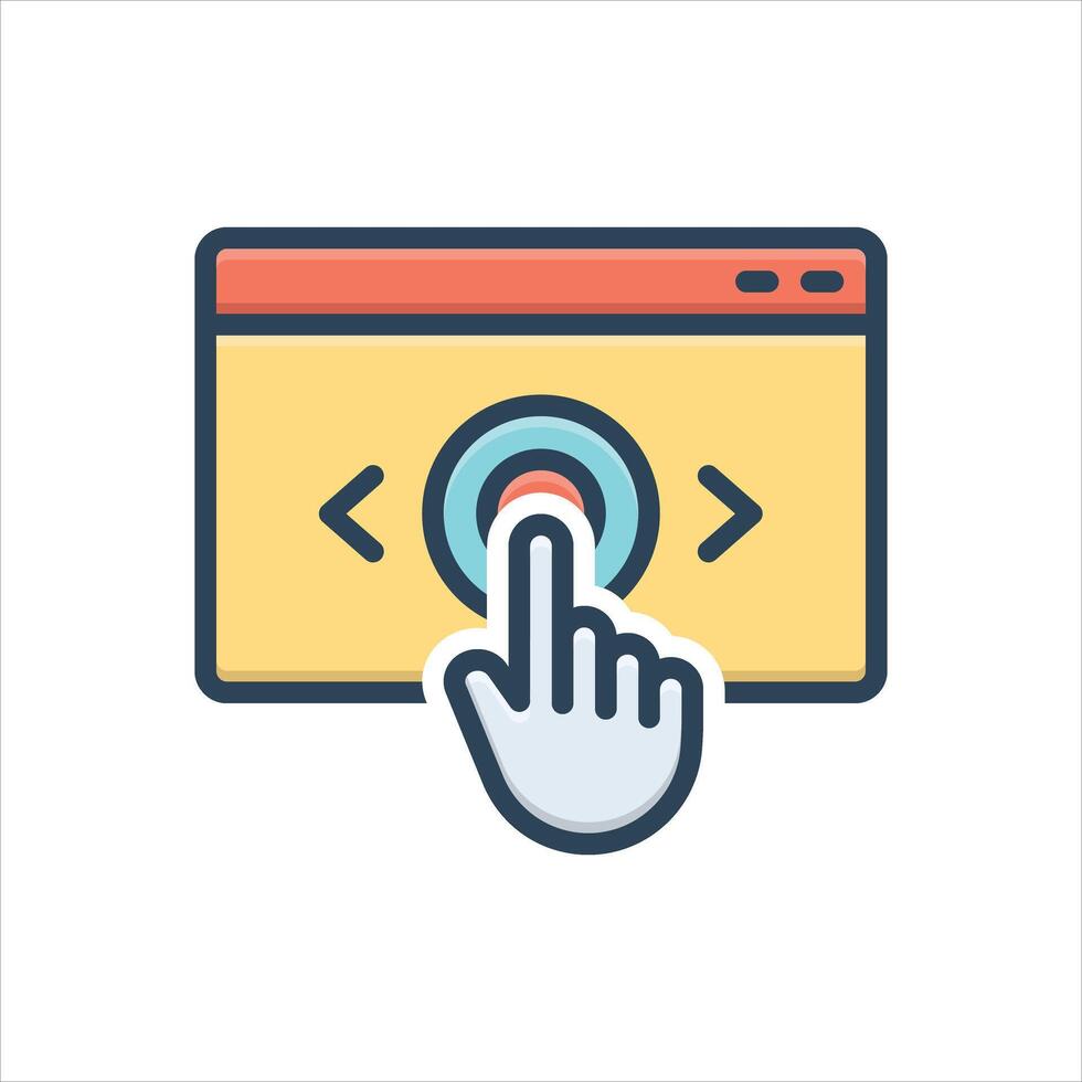 Color icon click vector