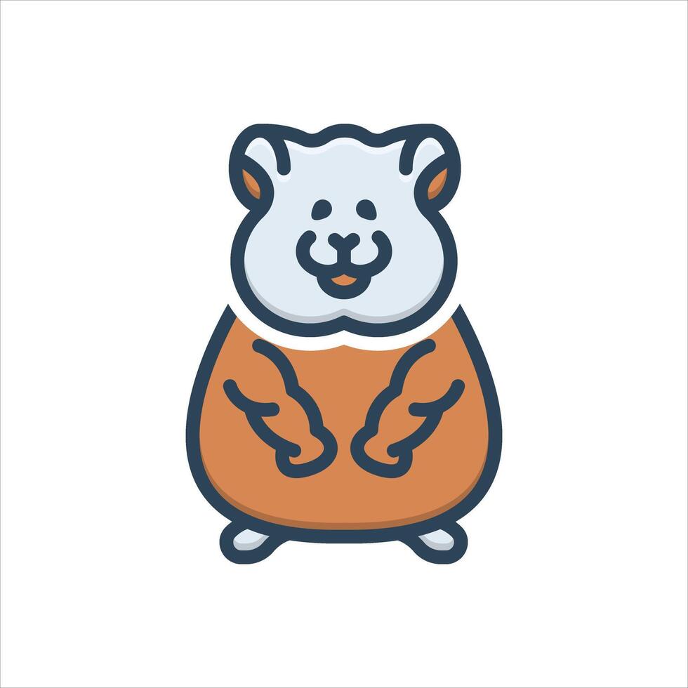 Color icon hamster vector