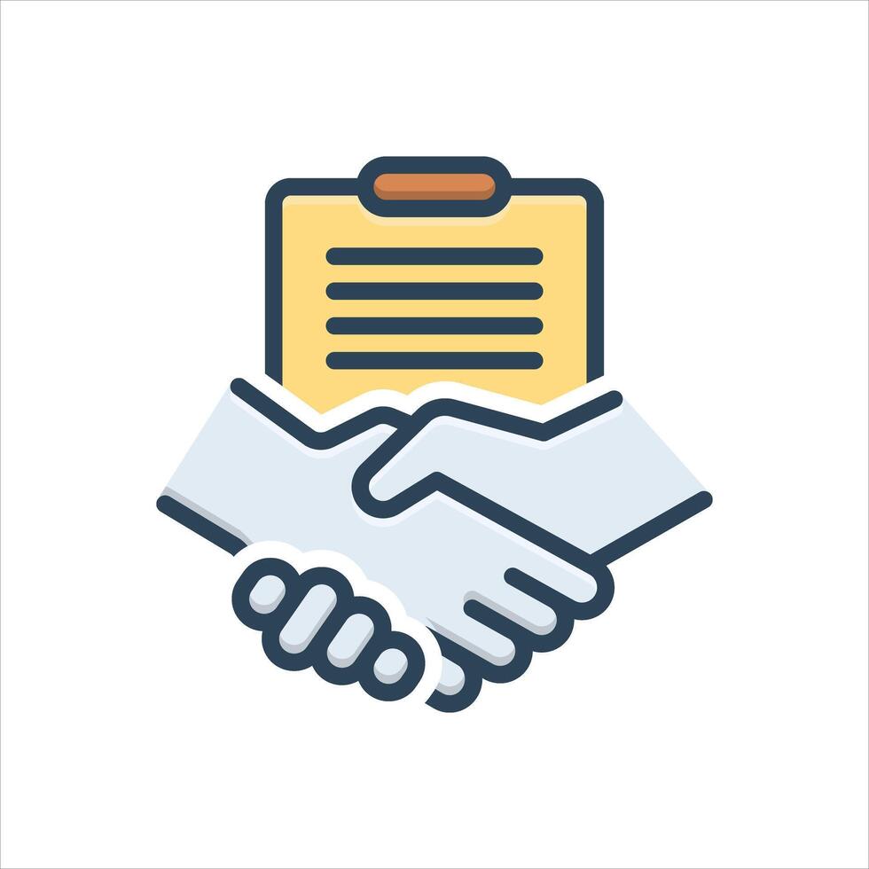 Color icon agreement vector