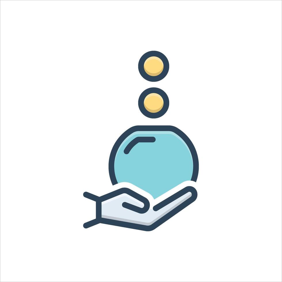 Color collect icon vector