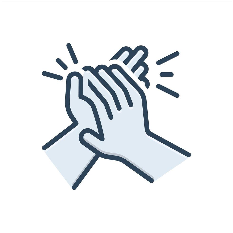 Color icon applause vector