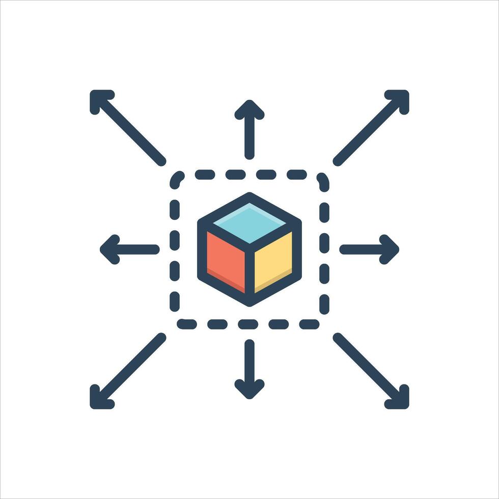 Color icon dimension vector