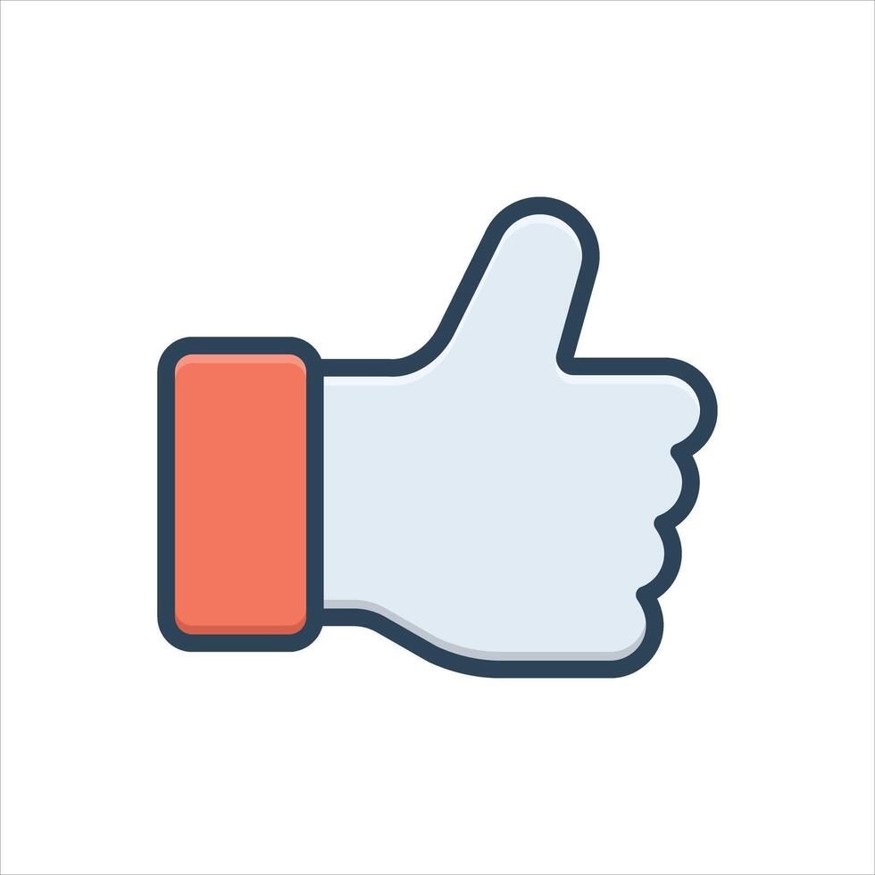 Color icon thumb-up vector