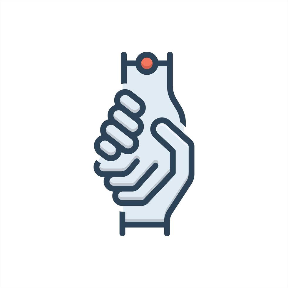 Color icon help vector