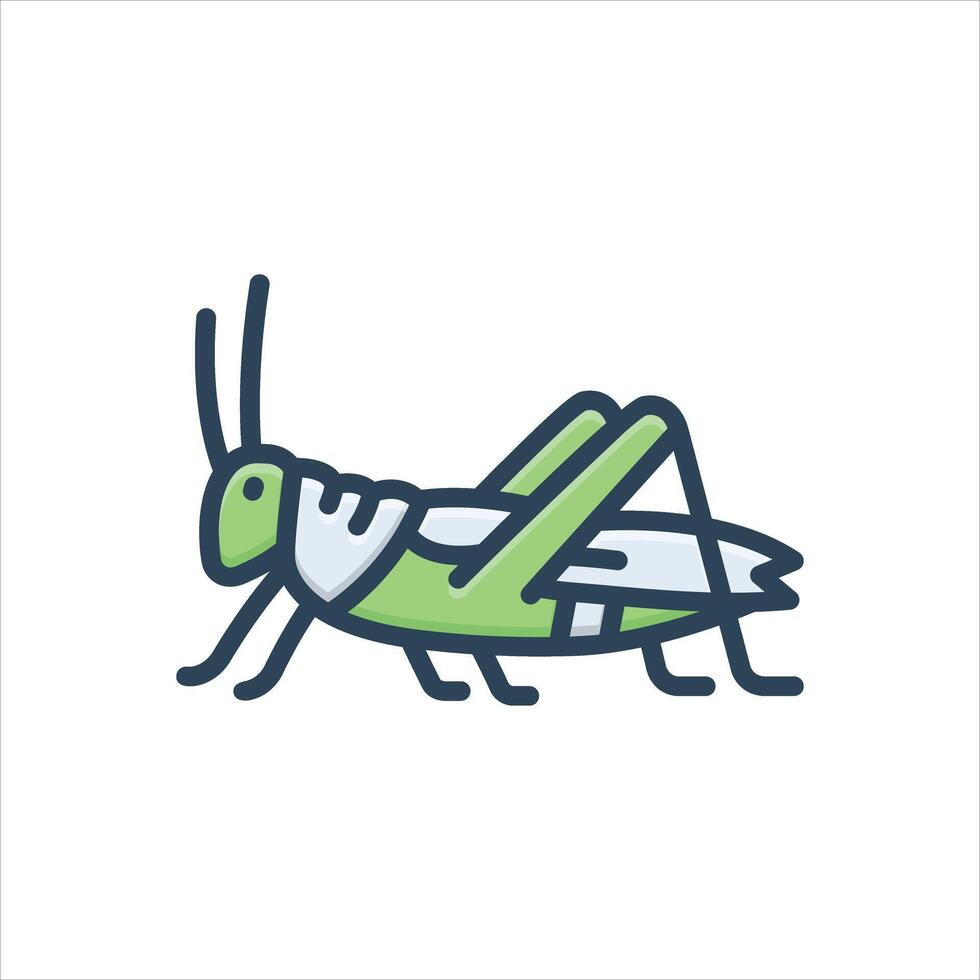 Color icon grasshopper vector