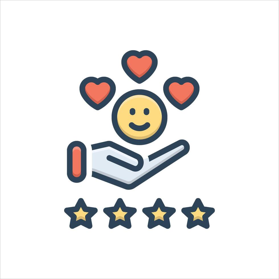 Color icon satisfaction vector