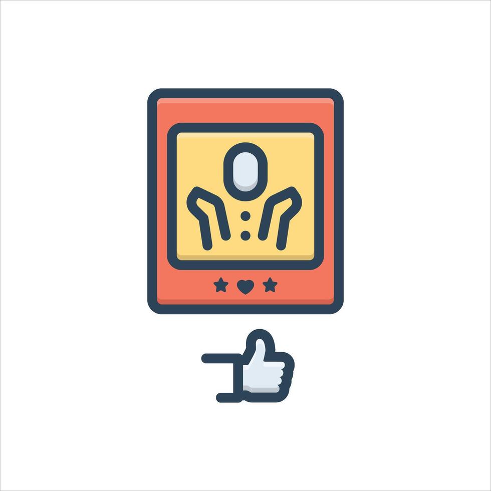 Color icon reaction vector